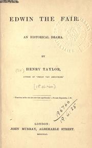 Cover of Edwin the Fair by Sir Henry Taylor