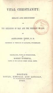 Front cover of Vital Christianity by Vinet, Alexandre Rodolphe
