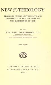 Cover of New (?) theology by Wilberforce, Basil