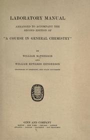 Front cover of Laboratory manual, arranged to accompany the 2d ed. of "A course in general chemistry" by McPherson, William