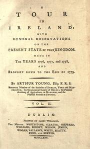 Cover of A tour in Ireland by Young, Arthur