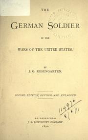 Front cover of The German soldier in the wars of the United States by J. G. Rosengarten