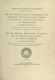 Cover of On the construction of a silvered glass telescope by Henry Draper