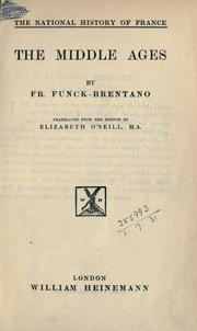Front cover of The middle ages by Frantz Funck-Brentano