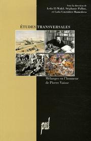 Front cover of Études transversales by Pierre Vaisse
