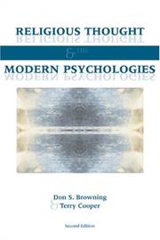 Cover of Religious thought and the modern psychologies by Don S. Browning