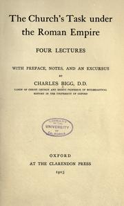 Cover of The Church's Task Under The Roman Empire by Charles Bigg