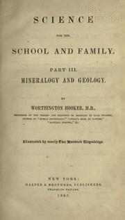Front cover of Science for the school and family by Worthington Hooker