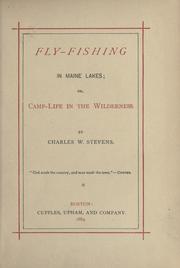 Front cover of Fly-fishing in Maine lakes by Charles W. Stevens
