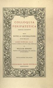 Front cover of Colloquia peripatetica (deep-sea soundings) by Duncan, John