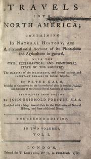 Cover of Reis door Noord Amerika. by Kalm, Pehr