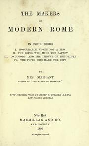 Front cover of The makers of modern Rome by Margaret Oliphant