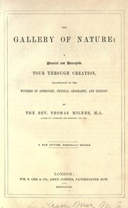 Front cover of The gallery of nature by Thomas Milner