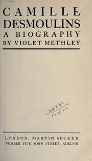 Cover of Camille Desmoulins by Violet Methley