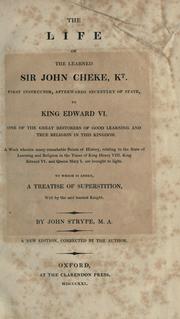 Front cover of The life of the learned Sir John Cheke, kt by John Strype