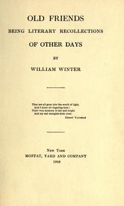 Cover of Old friends by William Winter