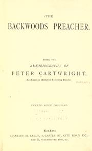 Cover of The backwoods preacher by Peter Cartwright