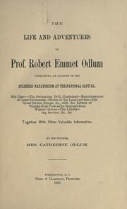 Front cover of The life and adventures of Prof. Robert Emmet Odlum by Catherine Odlum