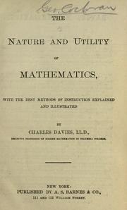 Front cover of The nature and utility of mathematics by Charles Davies