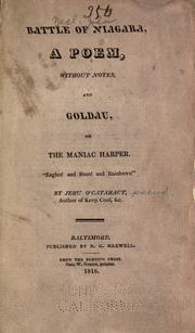 Front cover of Battle of Niagara by John Neal