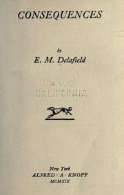 Cover of Consequences by E. M. Delafield