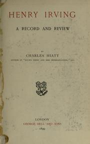 Cover of Henry Irving by Charles Hiatt