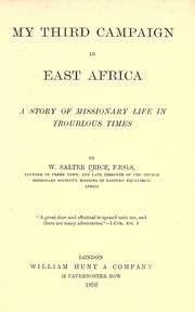 Front cover of My third campaign in East Africa by William Salter Price