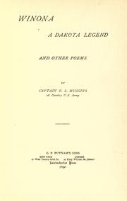 Cover of Winona by E. L. Huggins