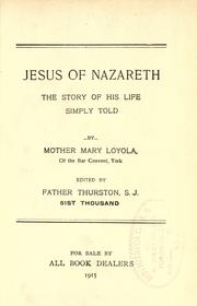 Front cover of Jesus of Nazareth by Mary Loyola Mother
