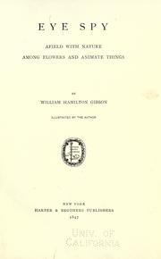 Cover of Eye spy by W. Hamilton Gibson