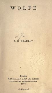 Cover of Wolfe by A. G. Bradley