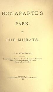 Front cover of Bonaparte's Park, and the Murats by E. M. Woodward