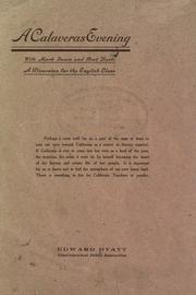Front cover of A Calaveras evening with Mark Twain and Bret Harte by Edward Hyatt