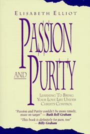 Cover of Passion and Purity by Elisabeth Elliot