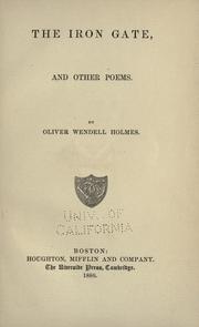 Cover of The iron gate by Oliver Wendell Holmes, Sr.