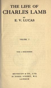 Front cover of The life of Charles Lamb by E. V. Lucas