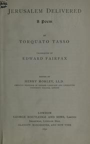 Front cover of La Gierusalemme liberata by Torquato Tasso