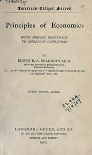 Cover of Principles of economics by Edwin Robert Anderson Seligman