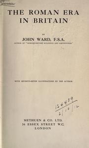 Front cover of The Roman era in Britain by John Ward