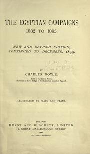 Front cover of The Egyptian campaigns, 1882 to 1885 by Charles Royle