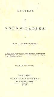 Cover of Letters to young ladies by Lydia H. Sigourney