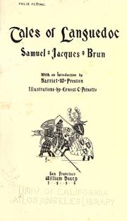 Front cover of Tales of Languedoc by Samuel Jacques Brun