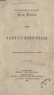 Front cover of Fern leaves from Fanny's port-folio by Fanny Fern