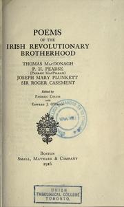 Cover of Poems of the Irish revolutionary brotherhood by Padraic Colum