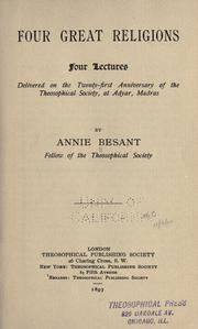 Cover of Four great religions by Annie Wood Besant