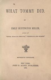 Cover of What Tommy Did by Emily Huntington Miller