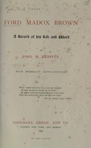 Front cover of Ford Madox Brown by Ford Madox Ford