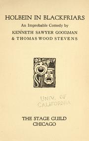 Front cover of Holbein in Blackfriars by Kenneth Sawyer Goodman