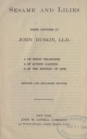 Cover of Ruskin's works by John Ruskin