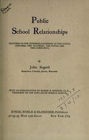 Cover of Public school relationships by John Sogard